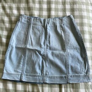 Denim Skirt in Light Blue